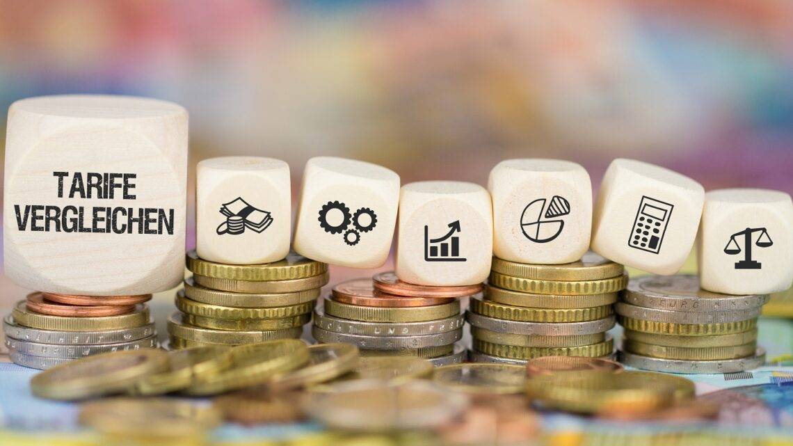 Tarif vergleichen Symbole auf Würfeln