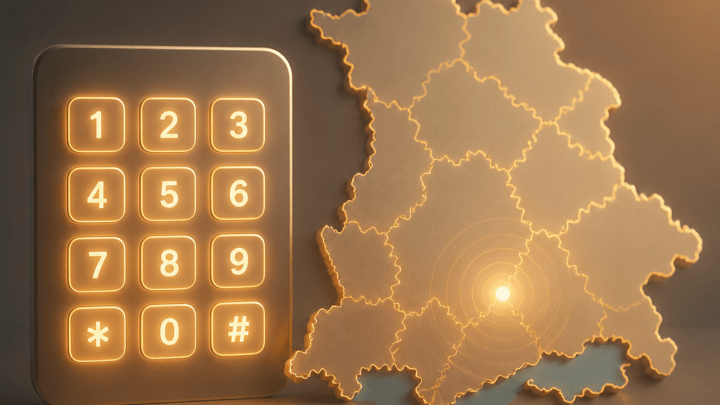 Symbolbild zur 0791 Vorwahl mit Telefon und stilisierter Landkarte von Schwäbisch Hall