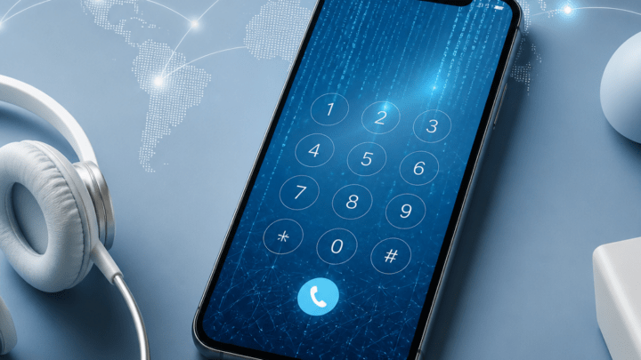Symbolbild zur Düsseldorf Vorwahl 0211 mit digitalen Telefonverbindungen und Netzwerkstruktur