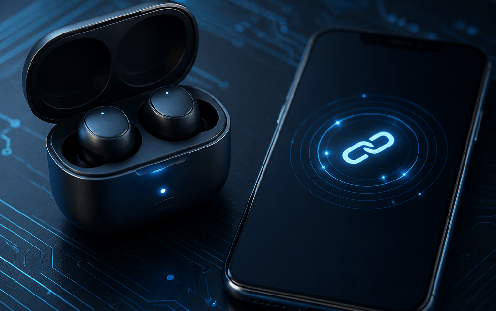Symbolbild: Bluetooth-Kopplungsproblem mit Fehlercode 0209 zwischen Smartphone und Kopfhörer