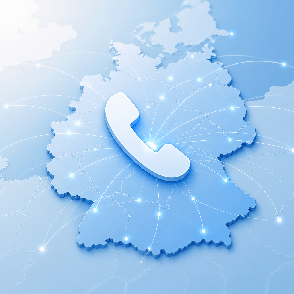 Symbolbild zur Vorwahl 0641 mit Telefonsymbol und abstrakter Kartendarstellung der Region Gießen
