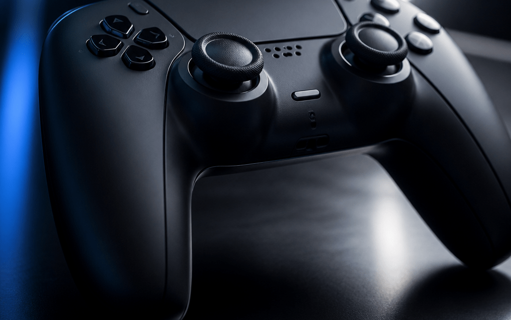 Symbolbild: PS5 Controller Stick Drift reparieren mit Fokus auf Analogstick im Studiolicht